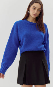 Cobalt Fuzzy Sweater