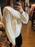 Ivory Sweater w/ Pearl Sleeve