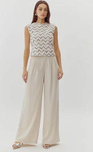 Ivory Wide Leg Trouser