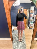 Pink Tweed Mini Skirt