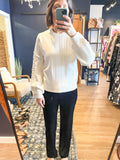 Ivory Sweater w/ Pearl Sleeve